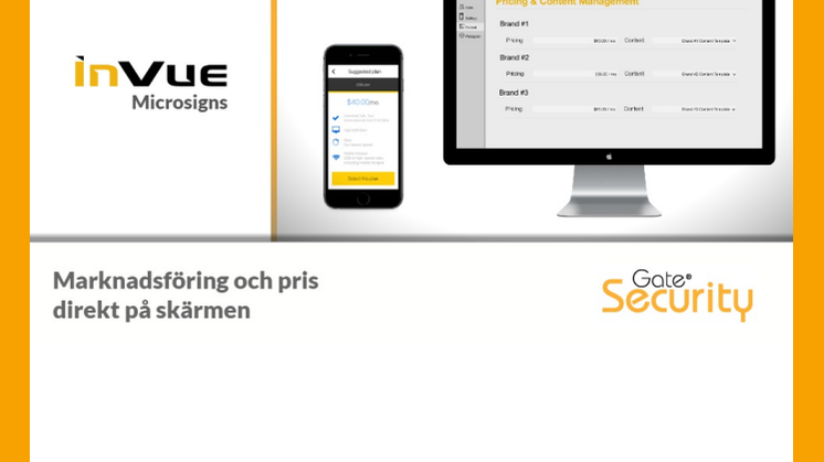Marknadsföring och pris direkt på skärmen