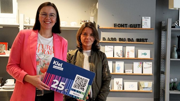 vl: Ina Runge, Kiel-Marketing Leitung Digitalisierung lokale Wirtschaft und Heinke Koriath, Kaufhausleitung ECHT.GUT