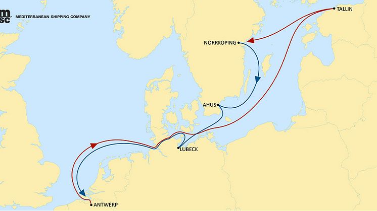 Den nya containerlinjen till Norrköping - MSC Baltic loop 11