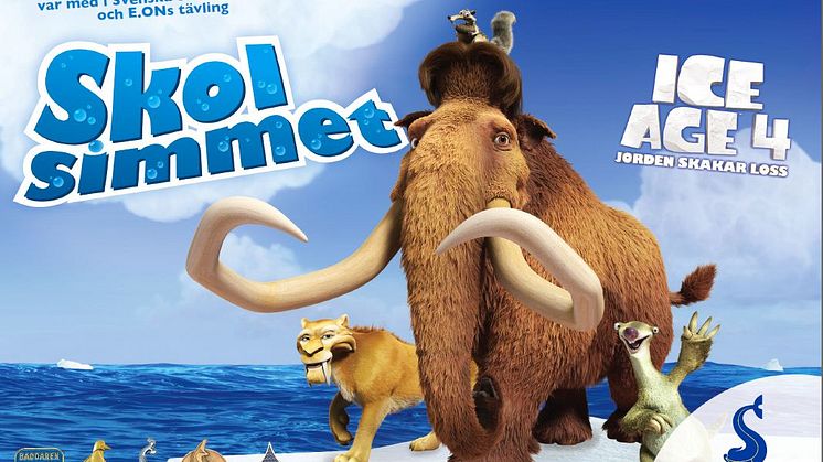 Svenska Simförbundet i nytt samarbete Ice Age-karaktärer ska inspirera barn att lära sig simma