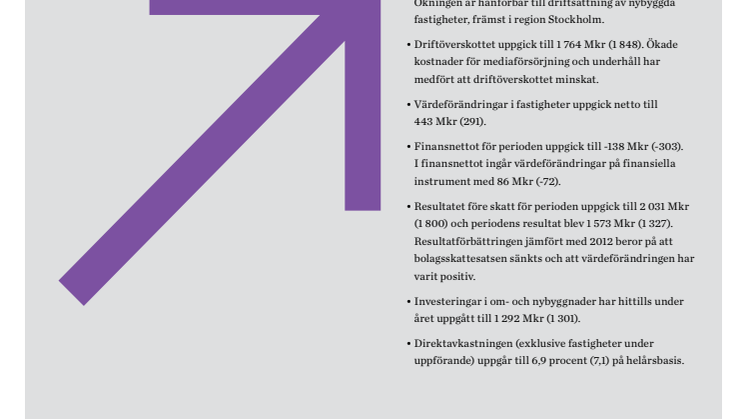 Delårsrapport 1 januari – 30 juni 2013