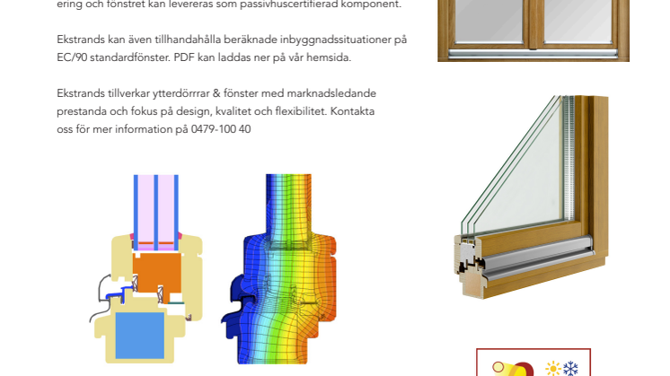 Ekstrands presenterar EC/90 Plus+ ett passivhuscertifierat fönster