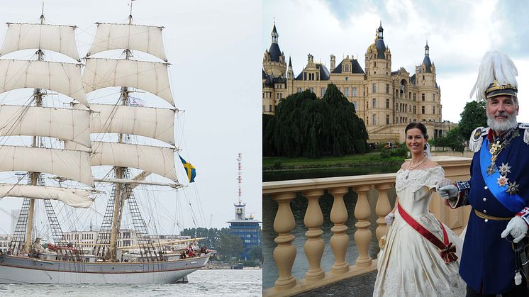Briggen Tre kronor på besök i Warnemünde och slottsfest i Schwerin. FOTO: Lutz Zimmermann/Andreas Duerst, STUDIO 301