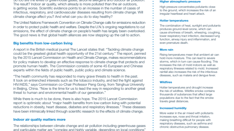 Blueair Publishes New White Paper Helping Consumers Stay Healthy As Climate Change Impacts Indoor Air Quality 