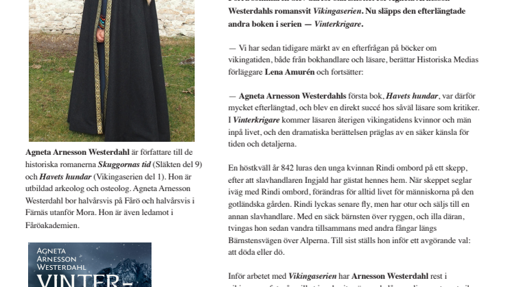 Nu släpps andra delen i  kritikerrosad romanserie  om vikingatiden
