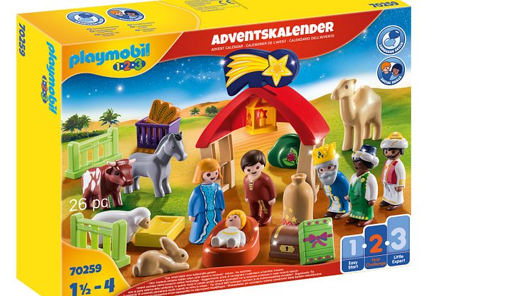 Adventskalender „Weihnachtskrippe“ von PLAYMOBIL 1.2.3 (70259)
