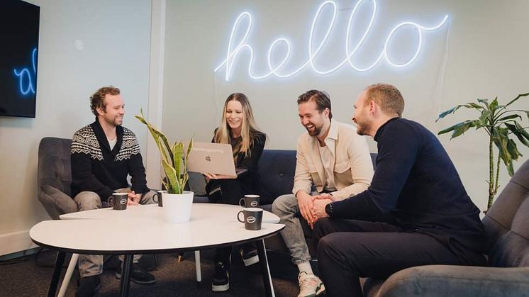 Fra venstre: Andreas Mjelde (Two), Karolina Jonsson Ryen (Eplehuset), Robert Udnesseter (Two), David Jensenius Hagen (Eplehuset)