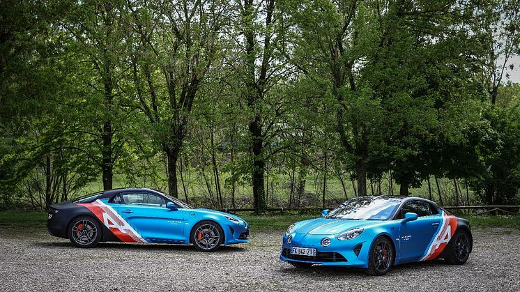 Alpine "trackside" bilar under F1  Grand Prix