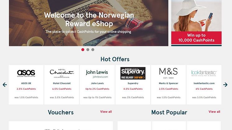 Norwegian launches new eShop for loyalty points earning at UK’s leading online retailers