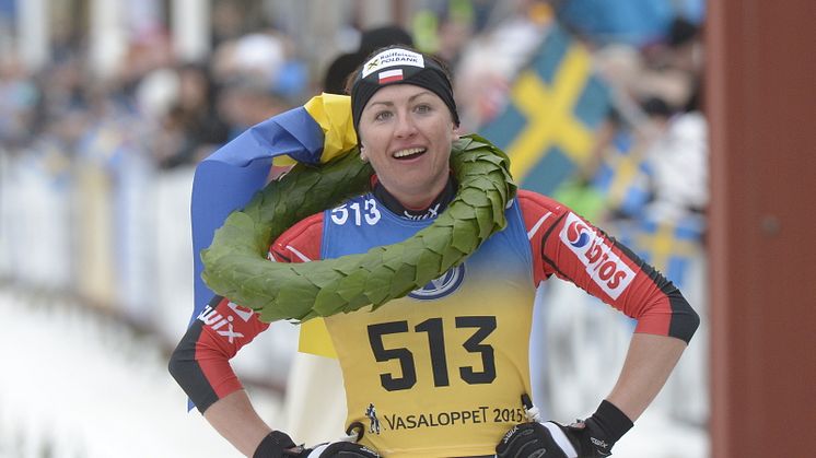 Justyna Kowalczyk, Polen, vann Vasaloppet 2015