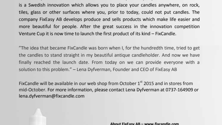 FixEasy introduce FixCandle