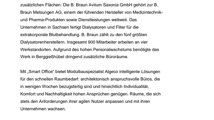 Intelligente Büros in nur sechs Wochen fertig 