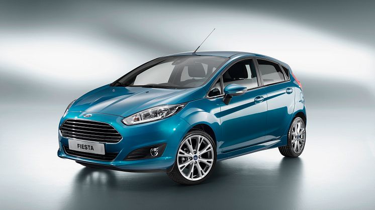 Nye Ford Fiesta med 7 drivlinjer under 100 g/km CO2; stilig ny modell og først i Europa med MyKey