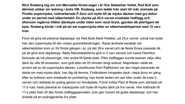 Rosberg vinner actionfyllt Monacos GP
