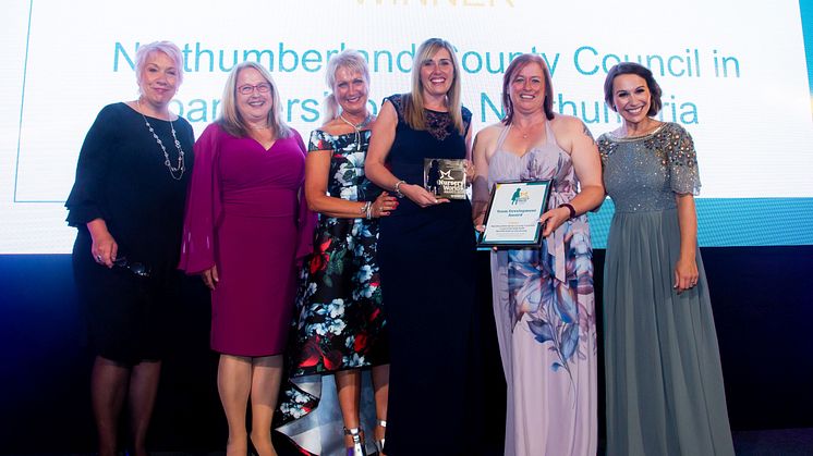 Kay Heslop, second left, with other members of the Northumberland Early Years Professional Network