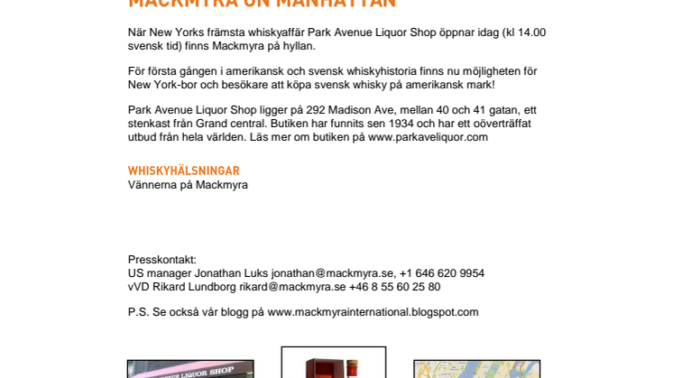 Mackmyra on Manhattan