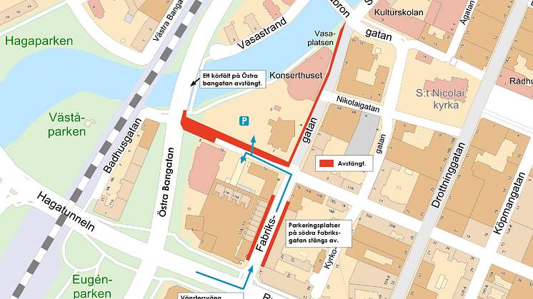 Karta över vägarbetena: Örebro kommun. (Media får använda bilden.)