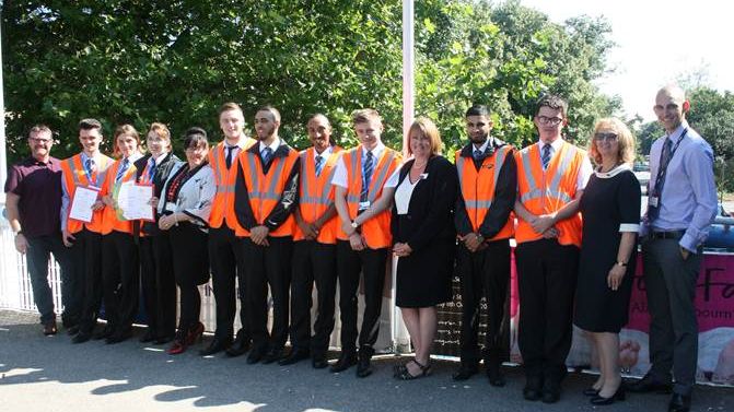 The 11 candidates who completed their Get Into Railways programme with Great Northern earlier this summer. Nine have gone on to secure a job.