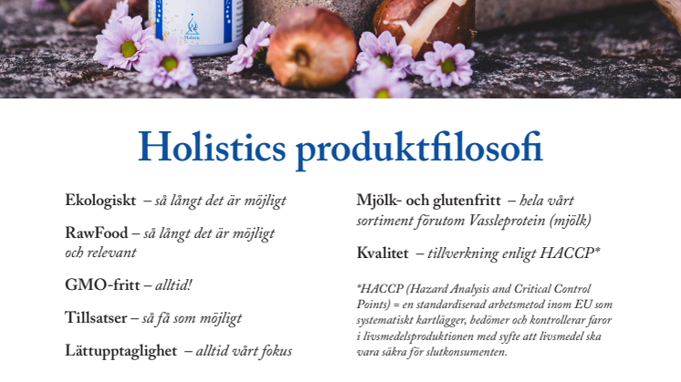 Holistics Produktfilosofi