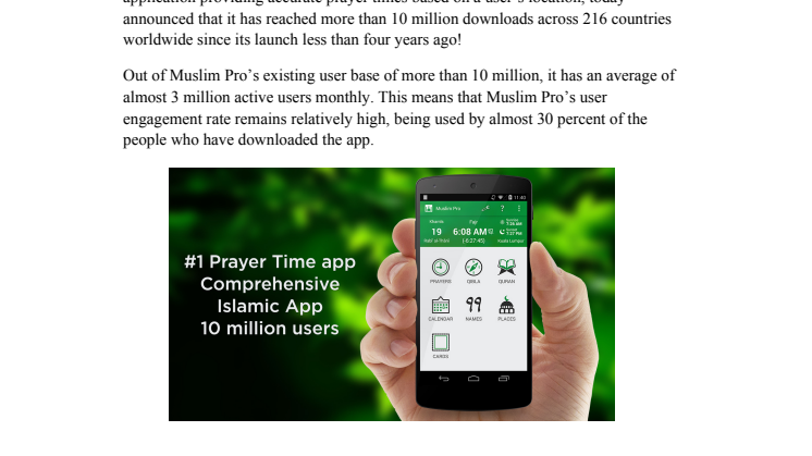 THE BIG 10 FOR MUSLIM PRO’S MOBILE APP