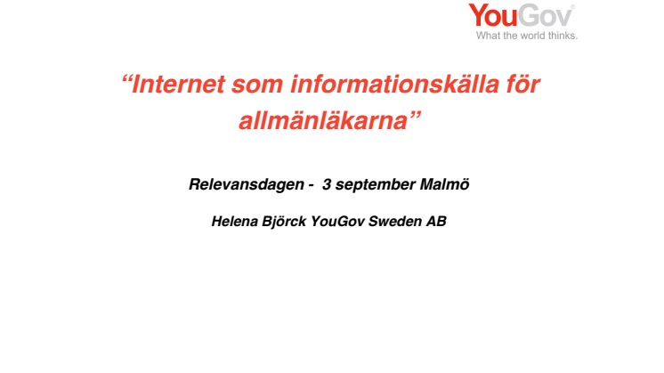 internetmedicin.se har en särställning bland läkare enligt YouGov