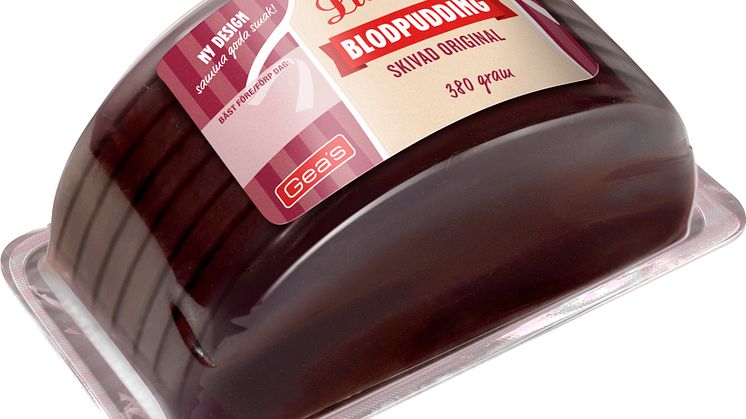 Nu är den här: färdigskivad blodpudding