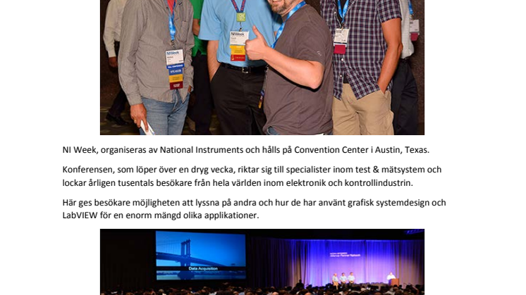 AddQ Consulting deltog på NI Week, 2014
