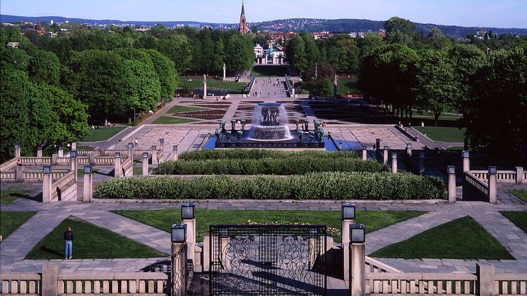 Vigelandsparken sett ovenfra / Vigeland Park from above