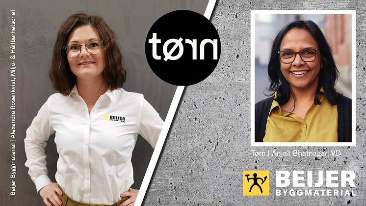 Beijer Byggmaterial och Tørn i samarbete för ökad hållbarhet
