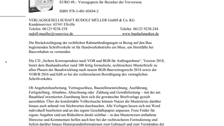 Sichere Korrespondenz nach VOB und BGB für Auftragnehmer