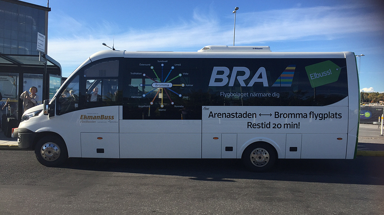 EkmanBuss Flexibussitet satsar på framtidens hållbara flygbusslinje med destination Bromma flygplats