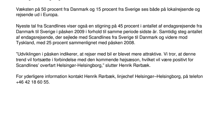 Rekordpåske over Øresund