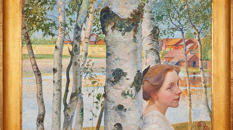 "Lisbeth vid björken" av Carl Larsson
