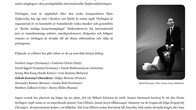 Den för Musik vid Siljan aktuella Jakob Koranyi avancerar i en av de mest prestigefyllda klassiska musiktävlingarna i världen!
