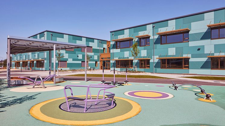 Glänningeskolan i Laholm som är nominerad till Årets Bygge 2020