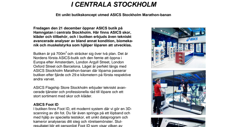 ASICS öppnar unikt butikskoncept i centrala Stockholm