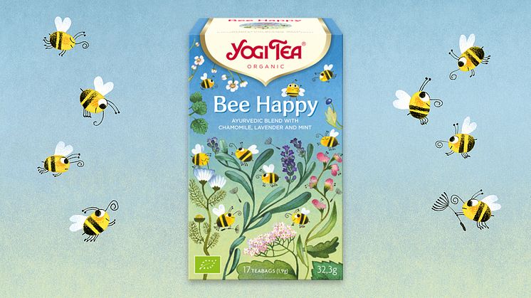 Nyheten Bee Happy fra Yogi Tea ønsker å øke fokuset på å beskytte ville bier.