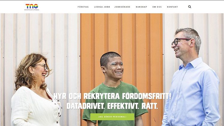 TNG expanderar geografiskt i Sverige - ökad efterfrågan på fördomsfri rekrytering 