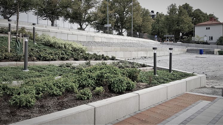 Stödmurar och terrasseringar Södertälje Sjukhus