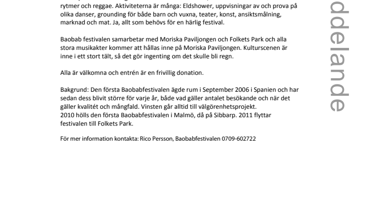 Välgörande festival i Folkets Park i helgen