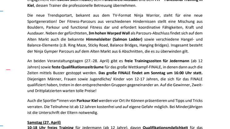 Sportliches Kräftemessen auf dem Alten Markt in Kiel