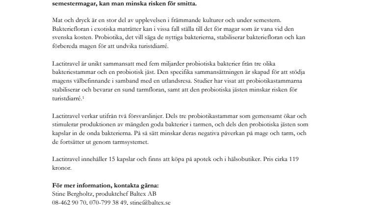 Lactitravel räddar vintersemestern:  Magens reseförsäkring mot turistdiarré  