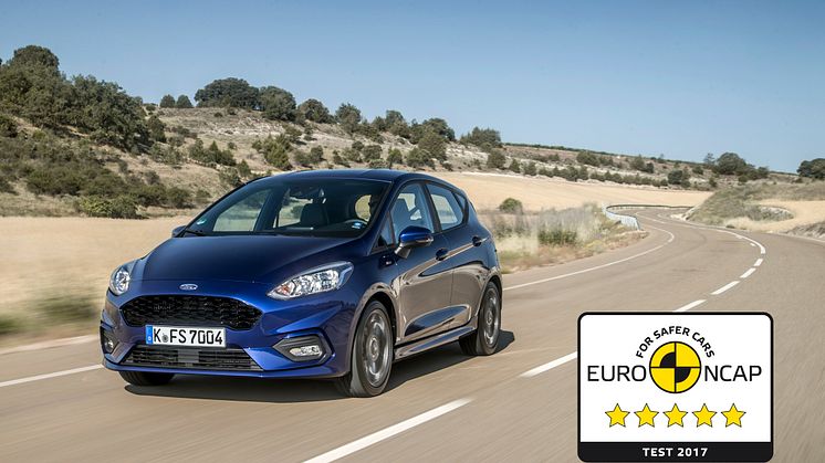 En sikker vinder – ny Ford Fiesta viser styrke og får de maksimale fem stjerner i Euro NCAP crashtest