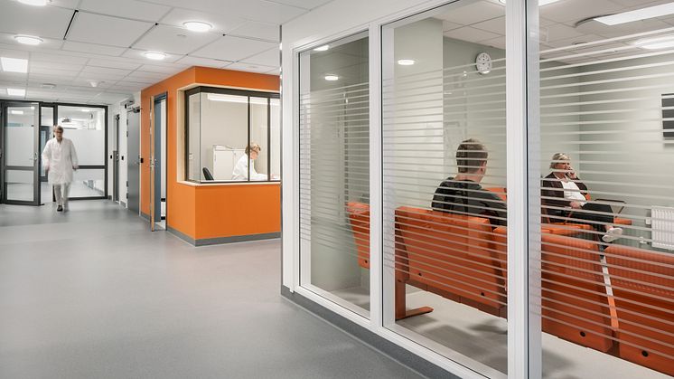Väntrum på ögonmottagningen, Helsingborgs lasarett