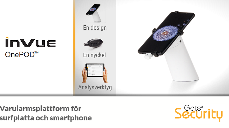 InVue OnePOD - varularmsplattform för smartphone och surfplatta