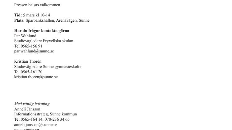 Framtidsdag för Sunneelever