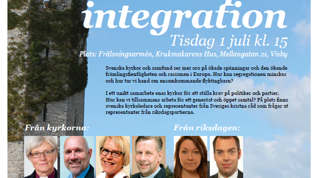Almedalen imorgon: Politiker utfrågas av kyrkoledare om integration