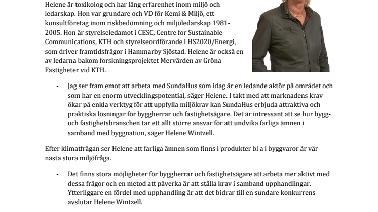 Ny ordförande för SundaHus i Linköping AB