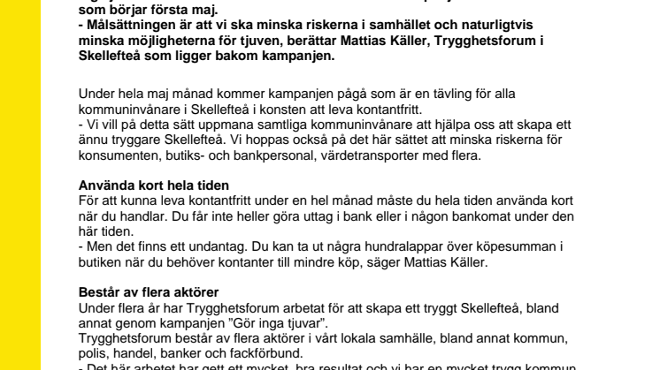 Lev kontantfri under en hel månad