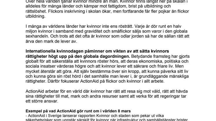 Kvinnor över hela världen samlas och mobiliserar sina krafter
